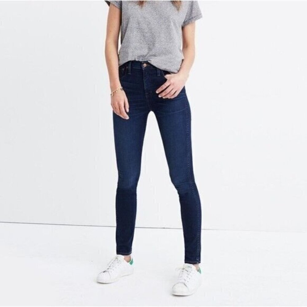 Madewell 10 Inch High Rise Skinny Jeans Hayes Wash